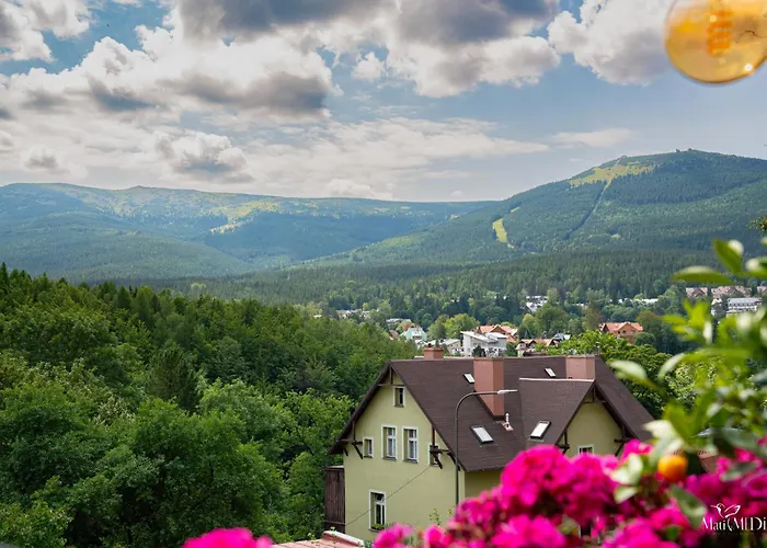 Panorama Gor - Centrum Miasta Z Widokiem Na Szrenice * Szklarska Poręba